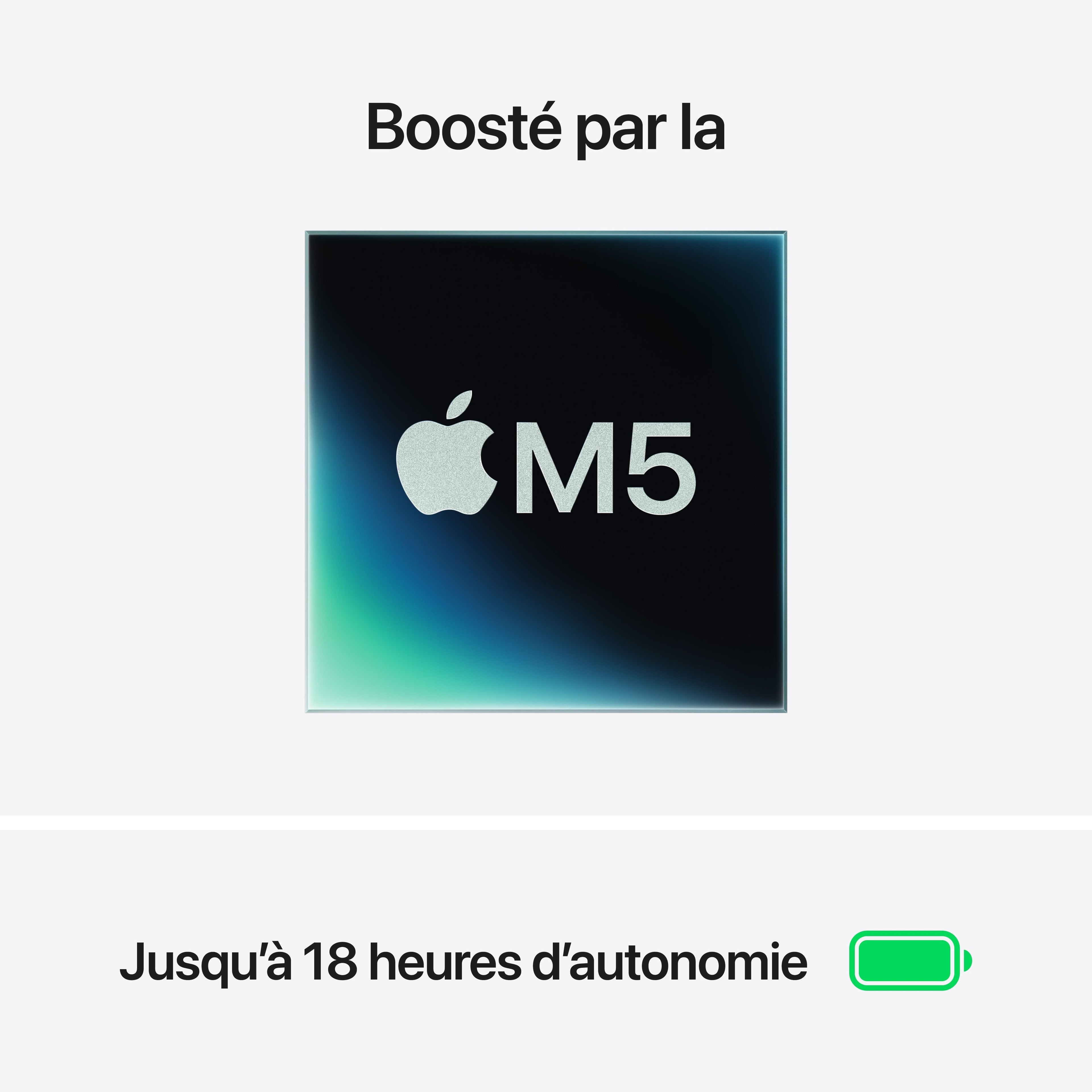 MacBook Air 13 pouces: Puce Apple M5 avec CPU 10 cœurs et GPU 10 cœurs, 1 To SSD - Lumière stellaire