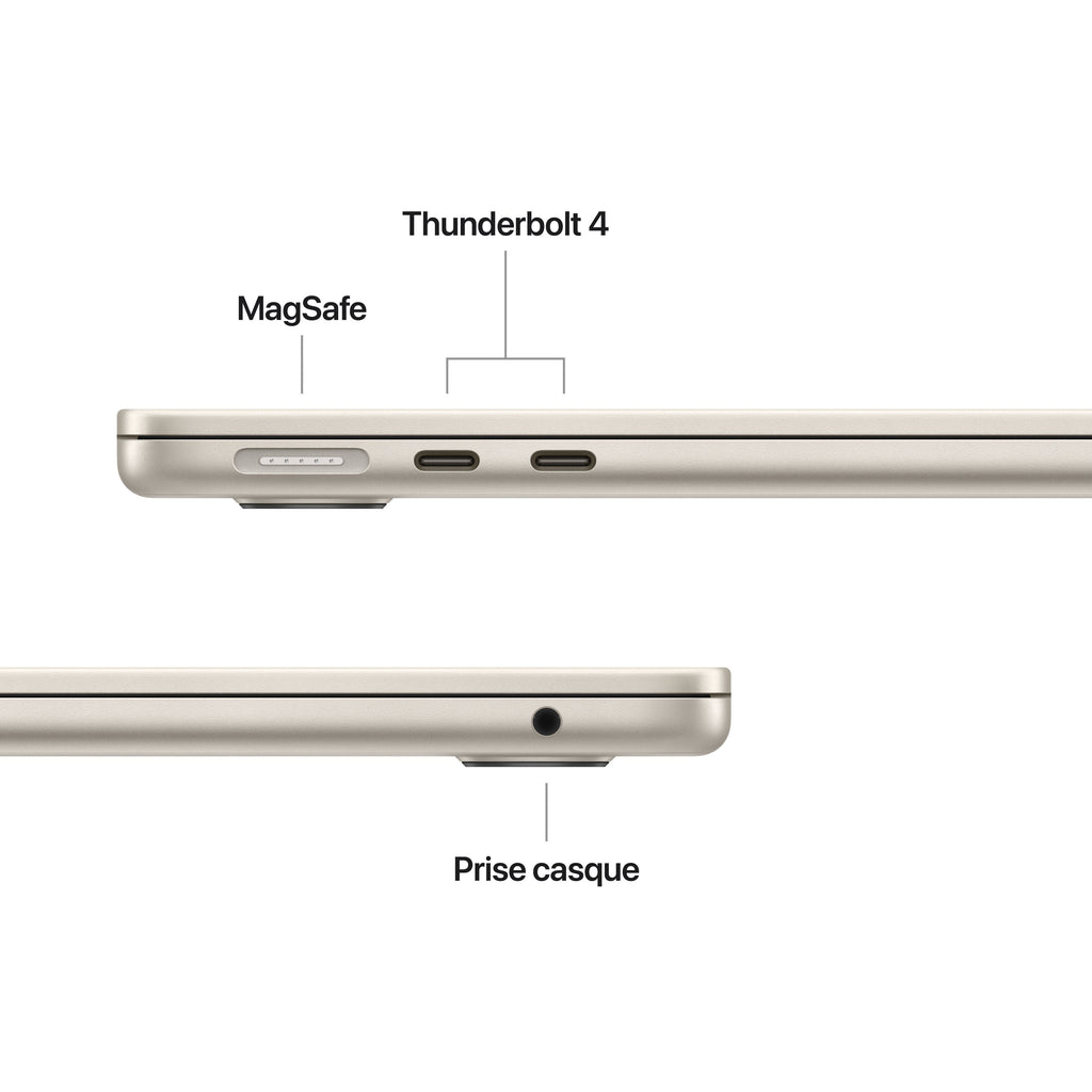 MacBook Air 13 pouces: Puce Apple M5 avec CPU 10 cœurs et GPU 10 cœurs, 1 To SSD - Lumière stellaire